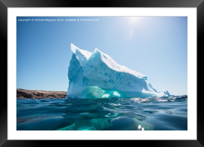 Beautiful shot of an iceberg on a sunny day.^ Framed Mounted Print by Michael Piepgras