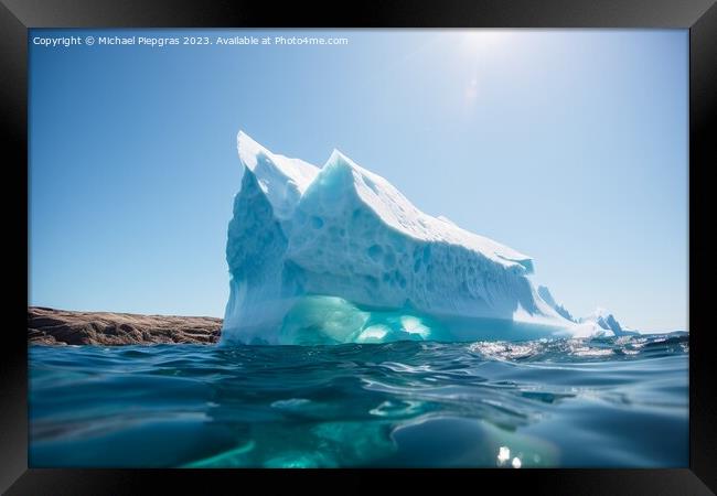 Beautiful shot of an iceberg on a sunny day.^ Framed Print by Michael Piepgras