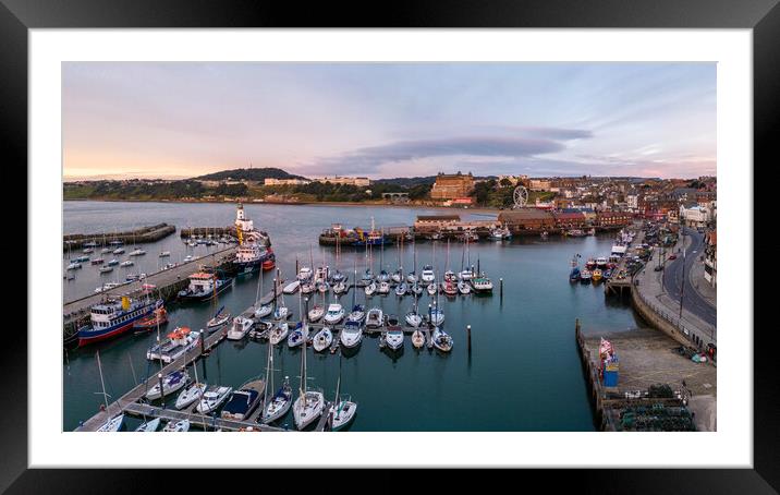 Scarborough Harbour Framed Mounted Print by Apollo Aerial Photography