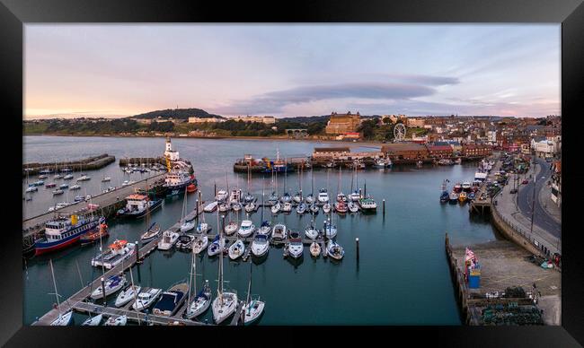 Scarborough Harbour Framed Print by Apollo Aerial Photography