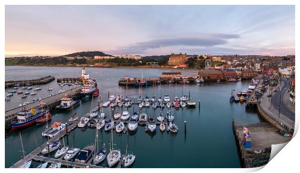 Scarborough Harbour Print by Apollo Aerial Photography