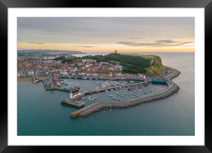 Scarborough Harbour Framed Mounted Print by Apollo Aerial Photography