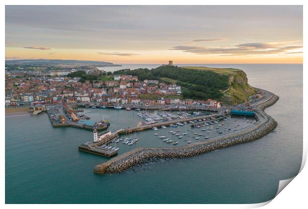 Scarborough Harbour Print by Apollo Aerial Photography