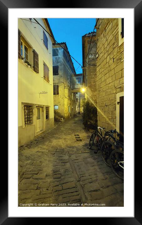 Enchanting Istrian Lanes of Groznjan Framed Mounted Print by Graham Parry