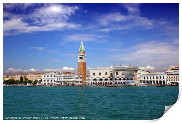 Venice's Towering Jewel: San Marco Campanile Print by Graham Parry
