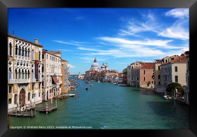 Serene Grand Canal Sojourn Framed Print by Graham Parry