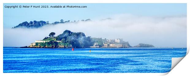 Drakes Island In The Mist Print by Peter F Hunt