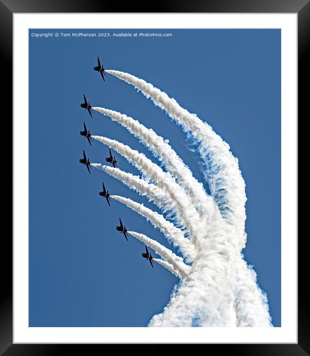 Thrilling Presence of the Red Arrows Framed Mounted Print by Tom McPherson