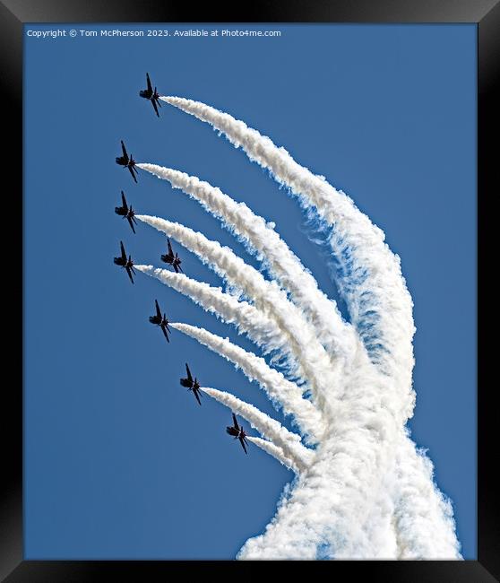 Thrilling Presence of the Red Arrows Framed Print by Tom McPherson