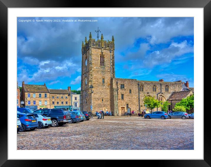 Market Square Richmond North Yorkshire Framed Mounted Print by Navin Mistry
