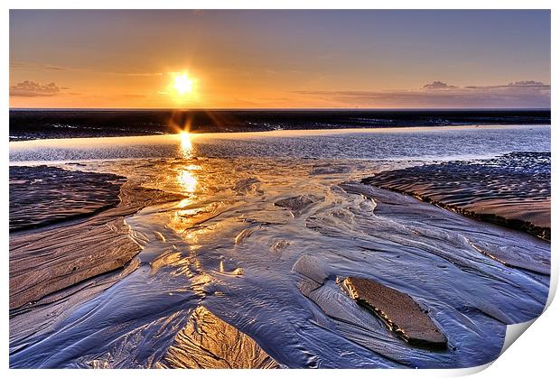 Fylde Coast Sunset Print by Jason Connolly