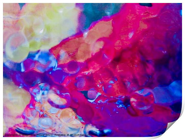 Abstract bubbles Print by Stephanie Moore
