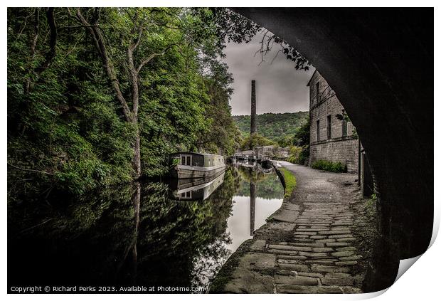 Rochdale Canal Reflection Print by Richard Perks