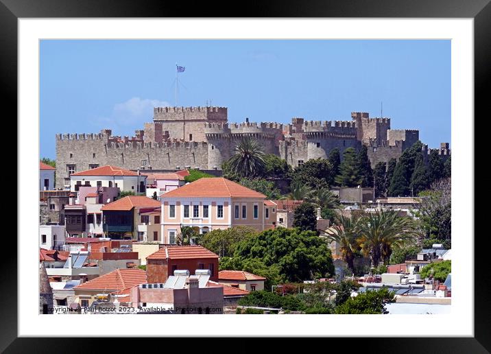 Castle of the knights, Rhodes 1  Framed Mounted Print by Paul Boizot