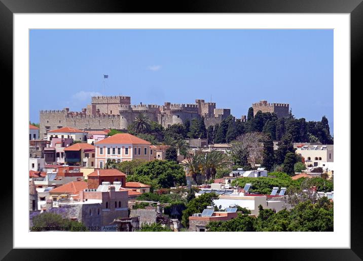 Castle of the knights, Rhodes 2 Framed Mounted Print by Paul Boizot