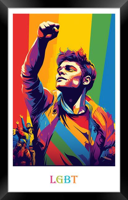 LGBT Poster Framed Print by Steve Smith