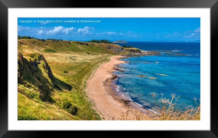 The Beach at Canty Bay, North Berwick Framed Mounted Print by Navin Mistry