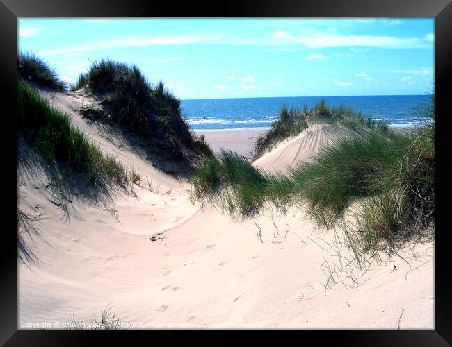 Sand dunes of Morfa Dyffryn, Wales Framed Print by john hill