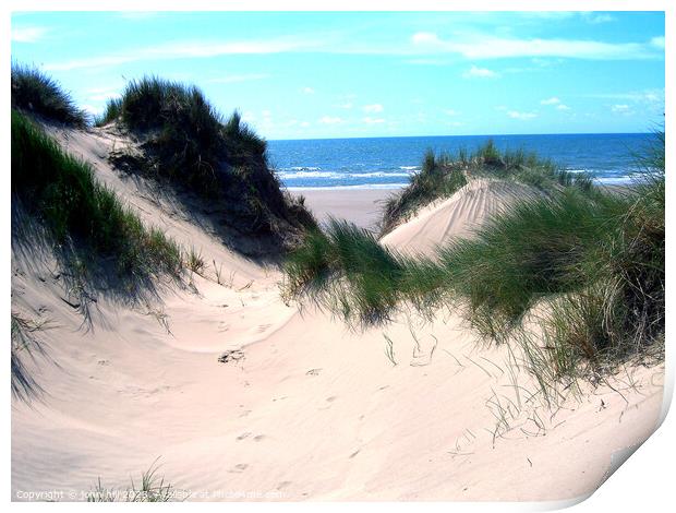 Sand dunes of Morfa Dyffryn, Wales Print by john hill