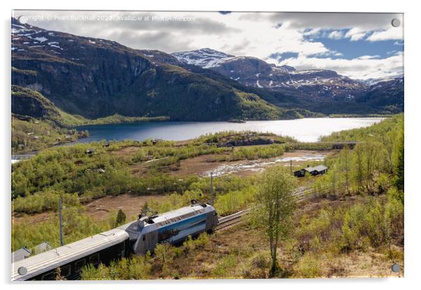Flam Scenic Railway Norway Acrylic by Pearl Bucknall