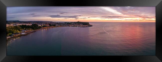 Scarborough South Bay Sunrise Panorama Framed Print by Apollo Aerial Photography
