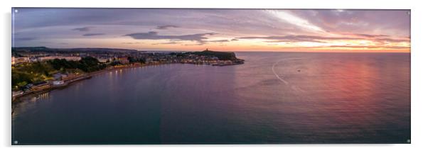 Scarborough South Bay Sunrise Panorama Acrylic by Apollo Aerial Photography
