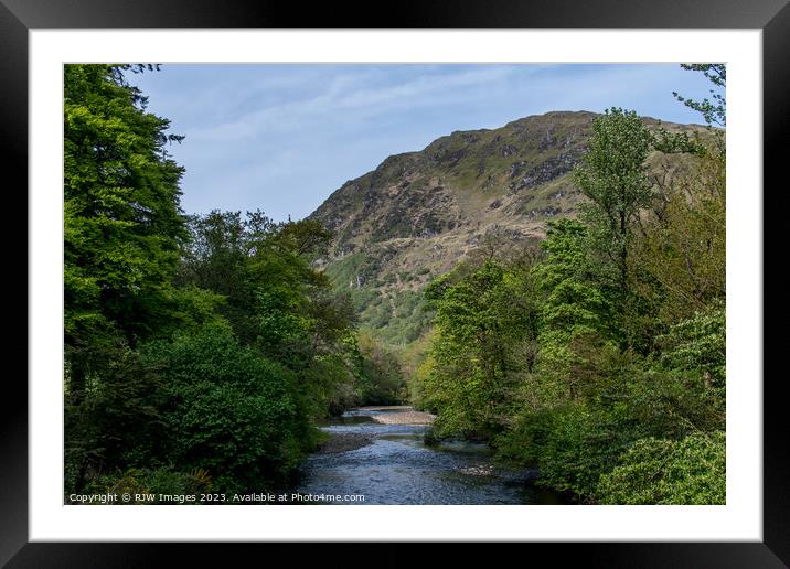 River Echaig at Benmore Framed Mounted Print by RJW Images