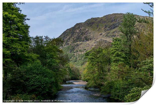 River Echaig at Benmore Print by RJW Images