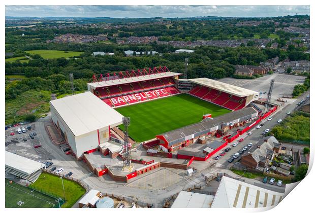 Oakwell Stadium Barnsley Print by Apollo Aerial Photography