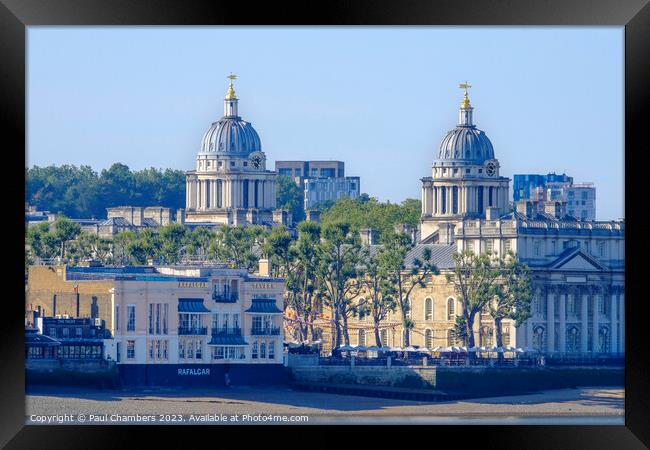 Trafalgar Tavern and the University of Greenwich Framed Print by Paul Chambers