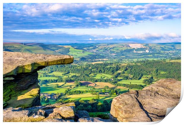 Bamford Edge Derbyshire Peak District Print by Tim Hill