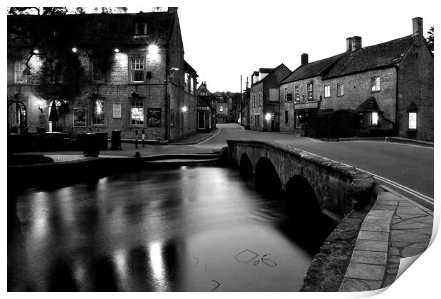 Old Manse Hotel Bourton on the Water Cotswolds Print by Andy Evans Photos