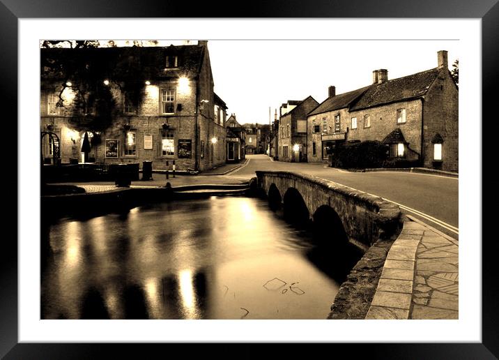 Timeless Elegance of Bourton-on-the-Water Framed Mounted Print by Andy Evans Photos
