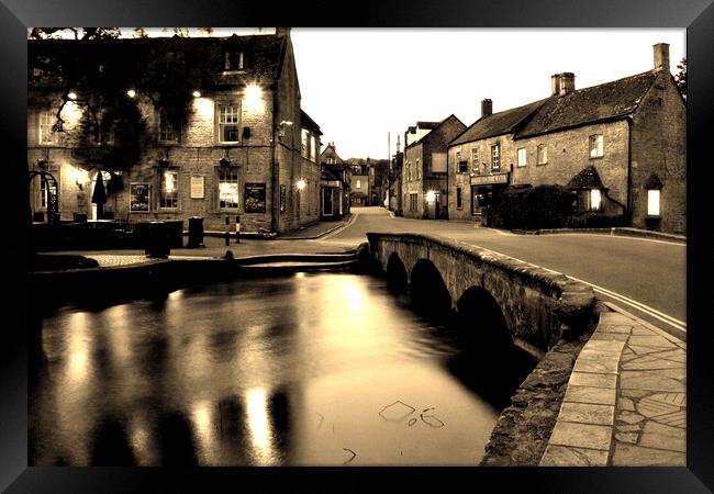 Timeless Elegance of Bourton-on-the-Water Framed Print by Andy Evans Photos