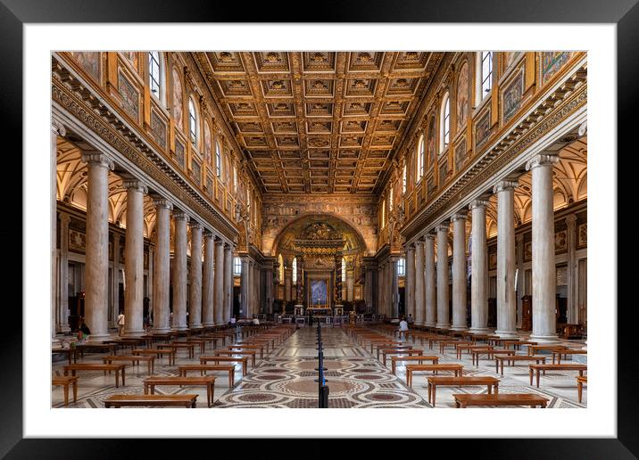 Basilica Of Saint Mary Major In Rome Framed Mounted Print by Artur Bogacki