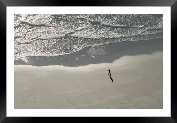Lonely Walk Framed Mounted Print by Martin Newman