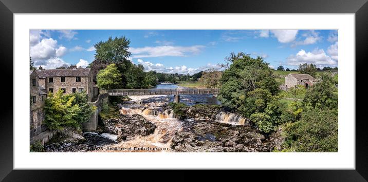 The footbridge at Linton in the Yorkshire Dales. Framed Mounted Print by Chris North