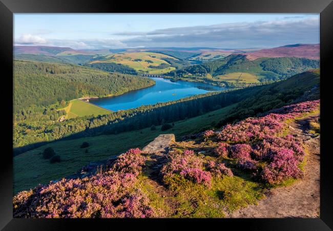 Ladybower From Bamford Edge Framed Print by Steve Smith