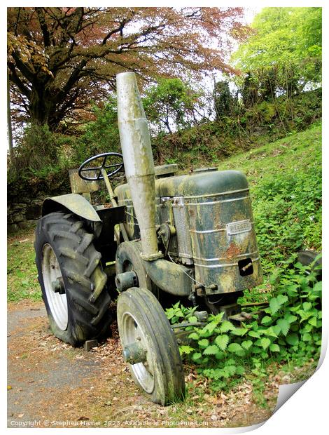 Time-Honoured Relic: Field Marshal Tractor Print by Stephen Hamer