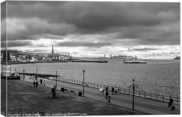 Largs Seaside Promenade Canvas Print by RJW Images