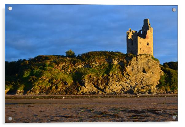 Greenan Castle, Ayr, in low sunlight Acrylic by Allan Durward Photography