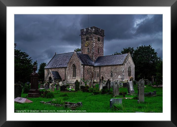 Coity Church in Wales Framed Mounted Print by Stephen Jenkins