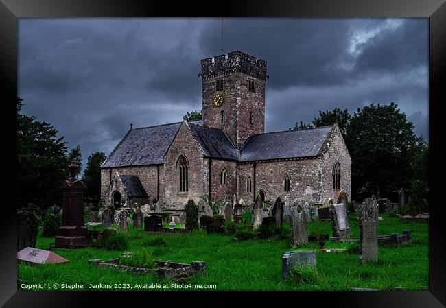 Coity Church in Wales Framed Print by Stephen Jenkins