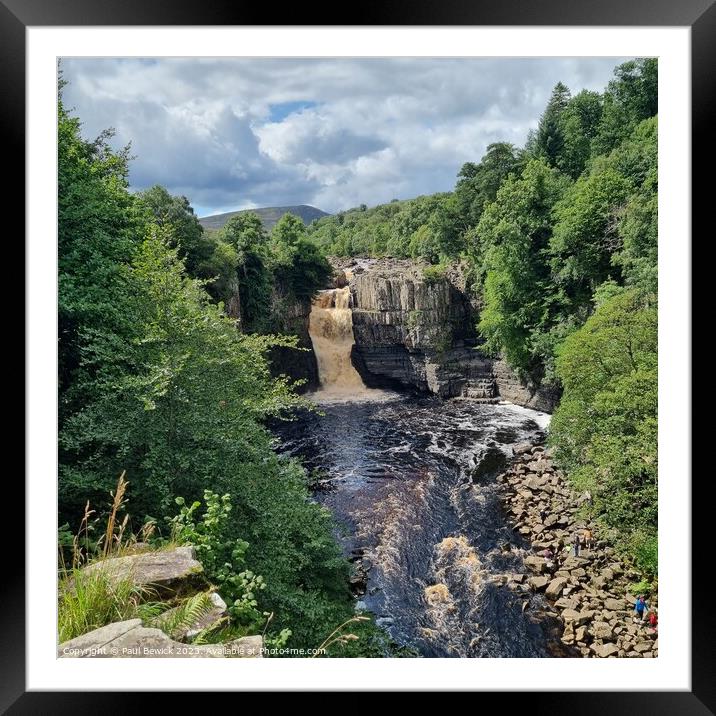 High Force Framed Mounted Print by Paul Bewick