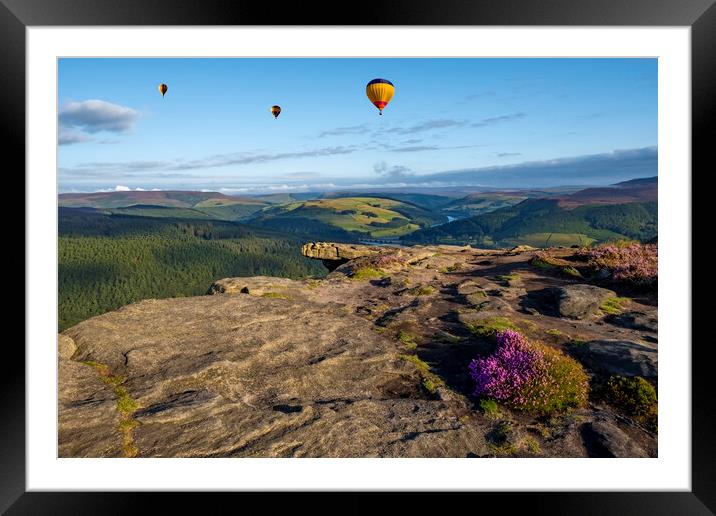Bamford Edge Balloons Framed Mounted Print by Steve Smith