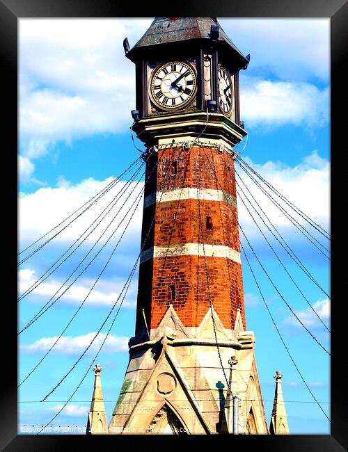 Iconic Clock Tower, Skegness Seafront Framed Print by john hill