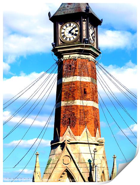 Iconic Clock Tower, Skegness Seafront Print by john hill