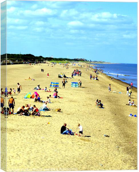 Skegness to Ingoldmells: A Lincolnshire Idyll Canvas Print by john hill