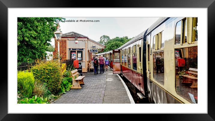 The Train Has Just Arrived  Framed Mounted Print by Peter F Hunt