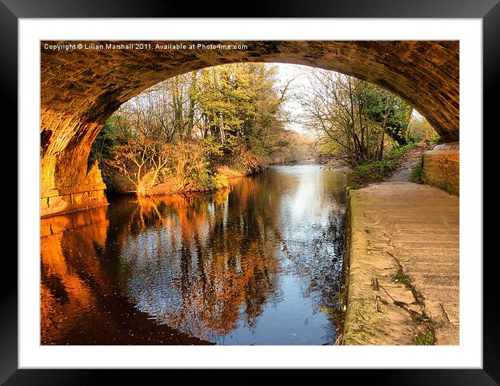 Under the Aquaduct. Framed Mounted Print by Lilian Marshall